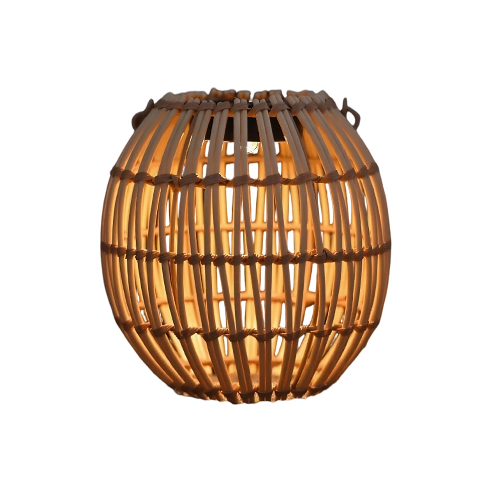 Lanterne in rattan, da esterni in rattan, resistenti alle intemperie, ad energia solare, con elegante , struttura in resina robusta con design unico, illuminazione da giardino per