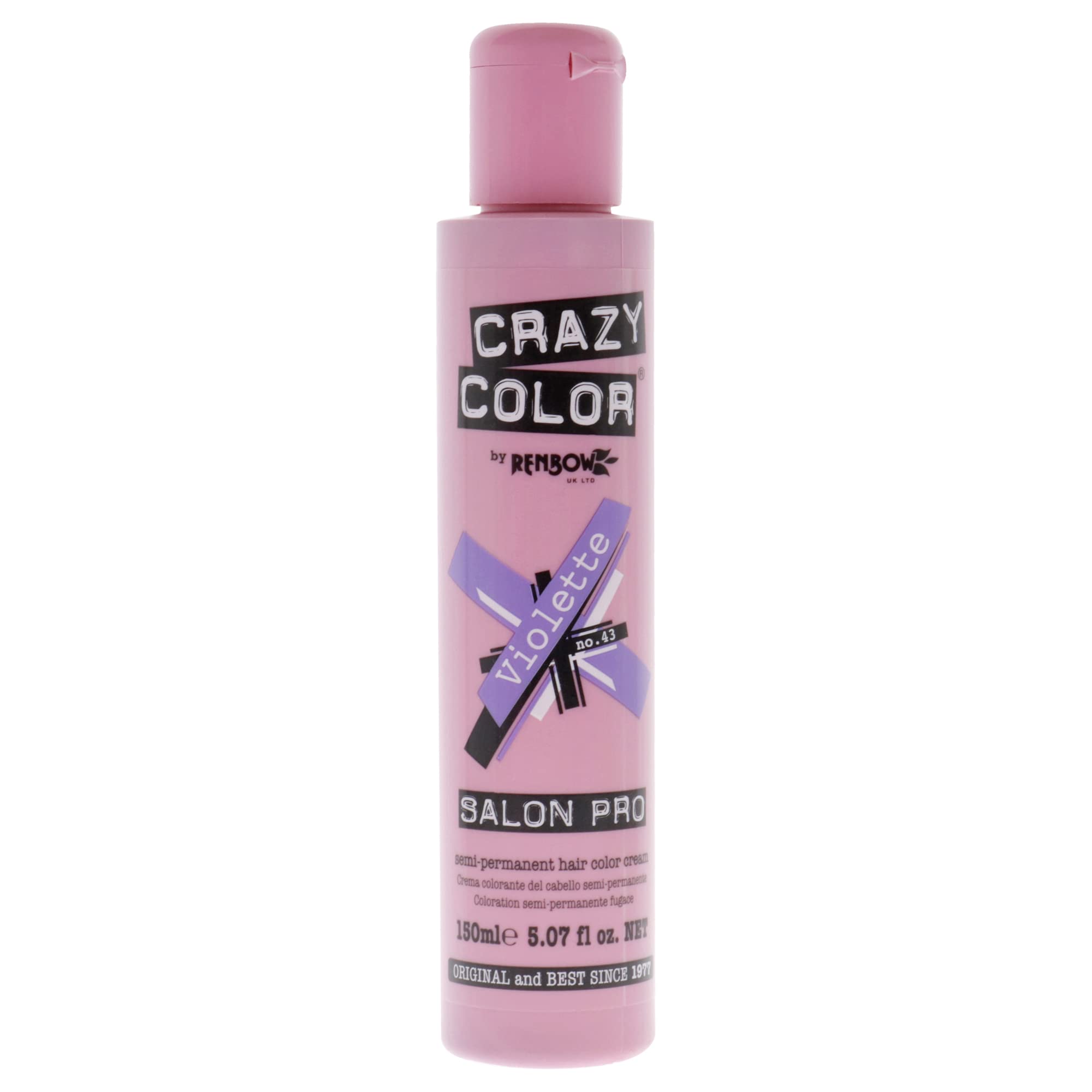 Crazy Color Crazy Color Salon Pro Semi Permanent Hair Color - 43 Violette Hair Color Women 5.07 oz