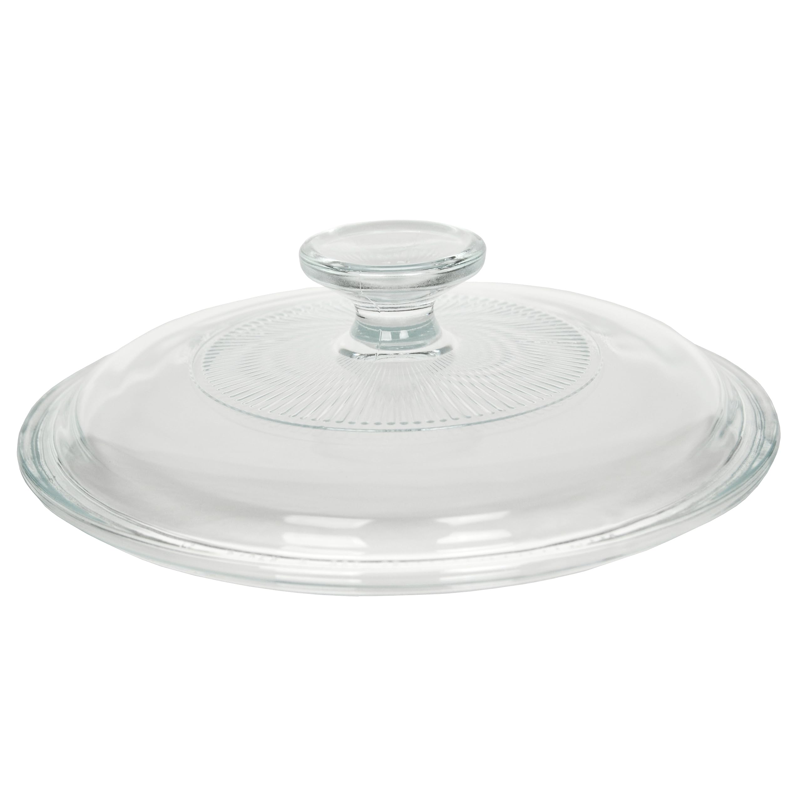 Couvercle en verre Corning Ware Pyrex rond strié 18,4 cm G-5-C A