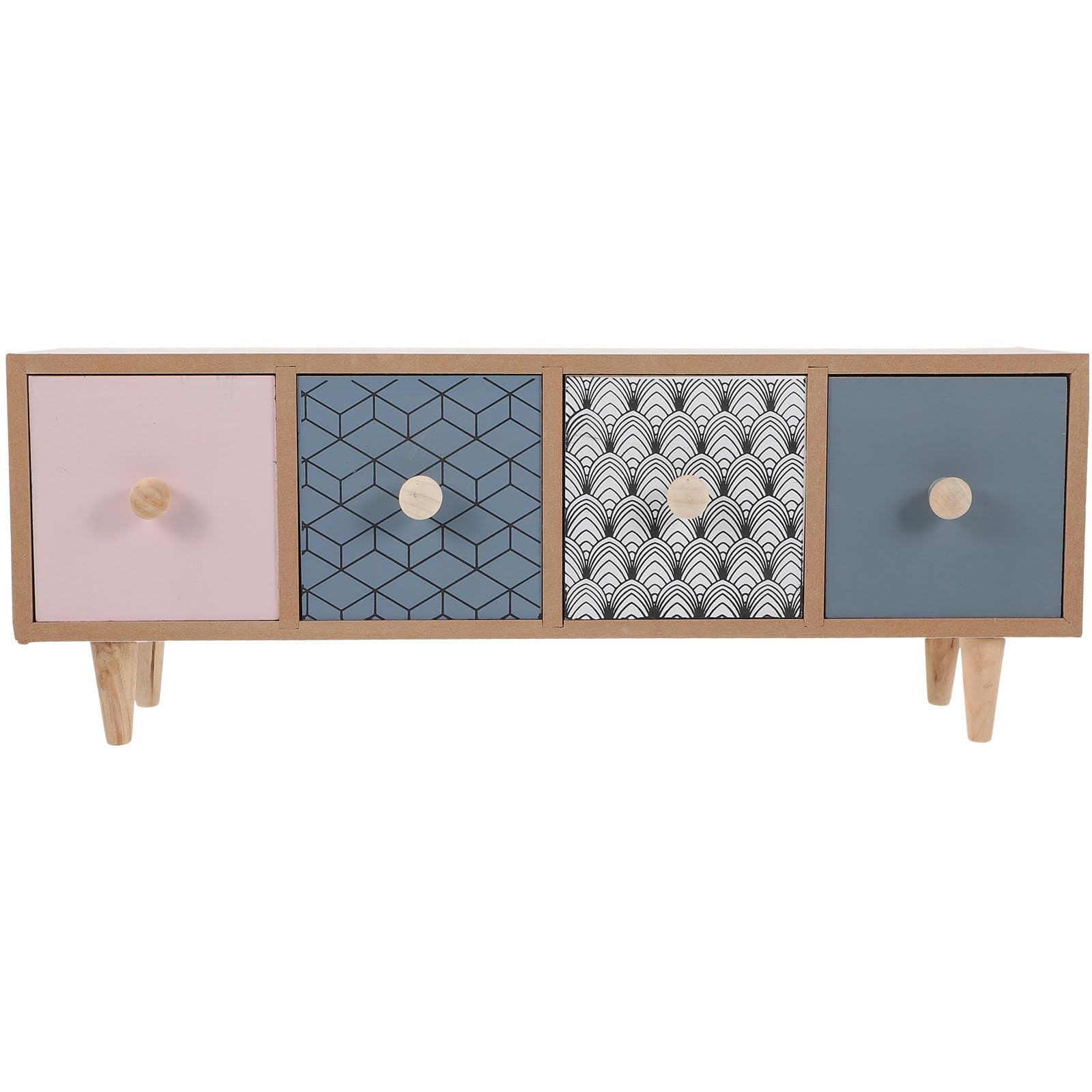 UKCOCO Organizador de Escritorio Multifunción de Madera Cajones, Caja de Almacenamiento Clasificada Adecuado para Sala y Vestidores, Diseño