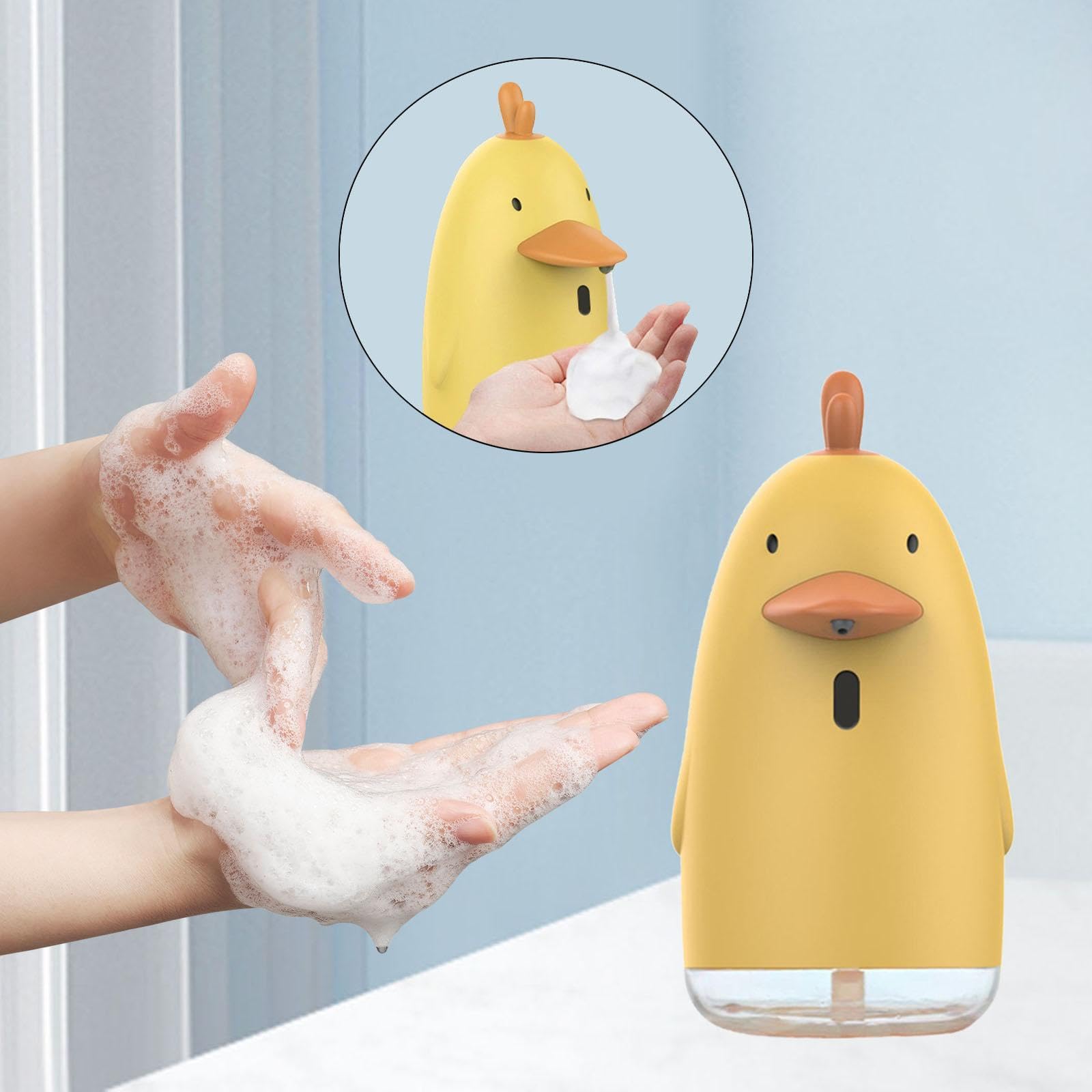 Dispensador Automático de Jabón de 350 Ml, Eléctrico Y Portátil para Baño, Cocina