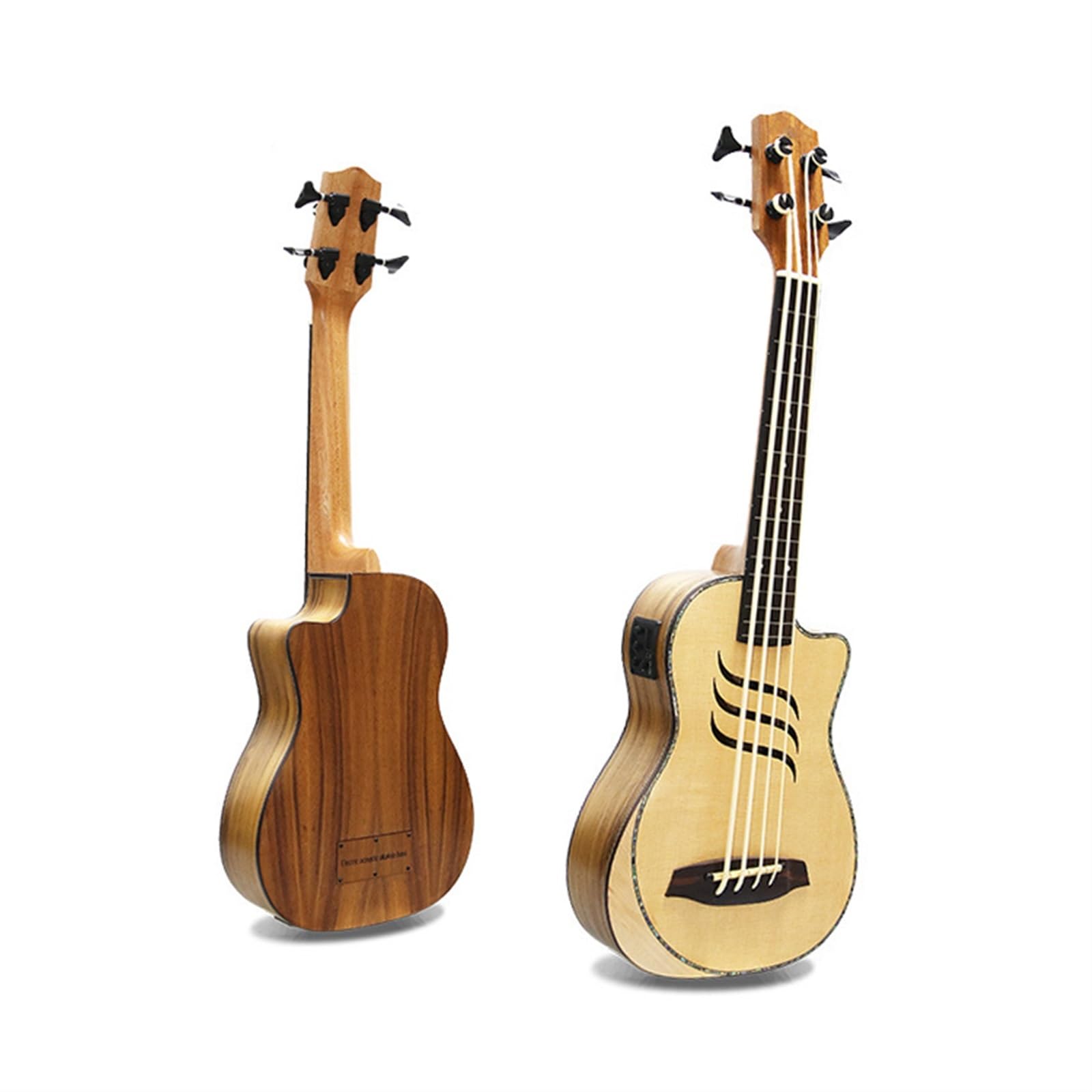 Ukulele Zestawem Dla 30-calowa Gitara Hawajska Z Elektrycznym Ukulele Basowym(Spruce)