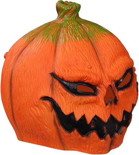 Miniatura 4 de Máscara de calabaza de Halloween para adultos, máscara de calabaza aterradora, máscara de látex para casco de Jackolantern, máscara para mascarada