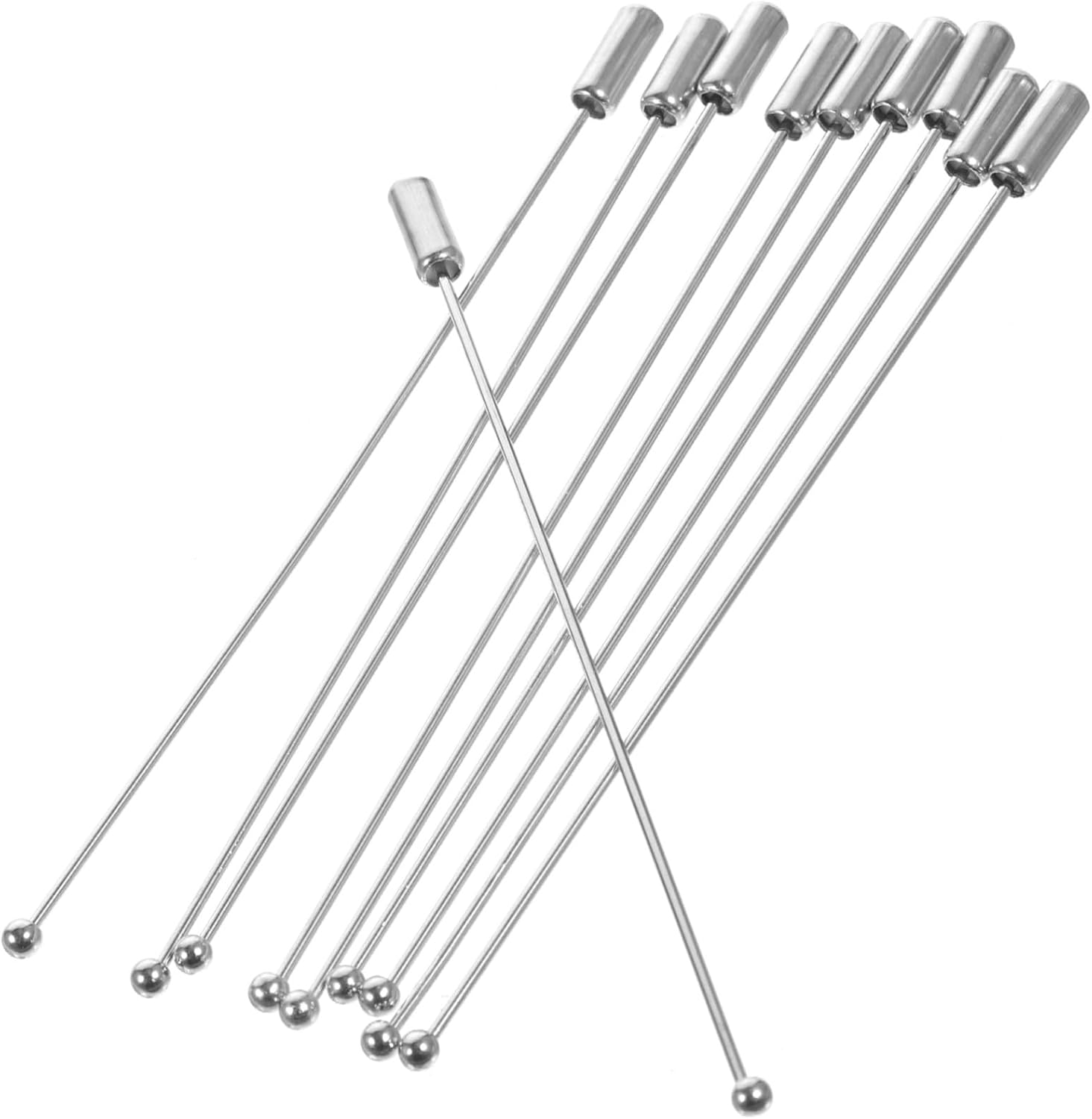 90mm Metal Brooch Sticks 20pcs Boutonniere Pins with Round Ball Heads for Jewelry Making