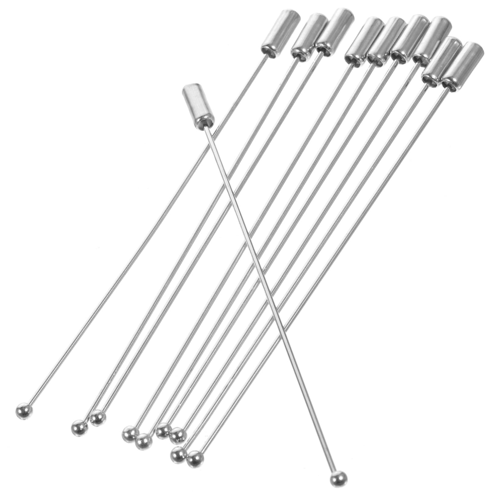 EXAOMBLE 90mm Metal Brooch Sticks 20pcs Boutonniere Pins with Round Ball Heads for Jewelry Making