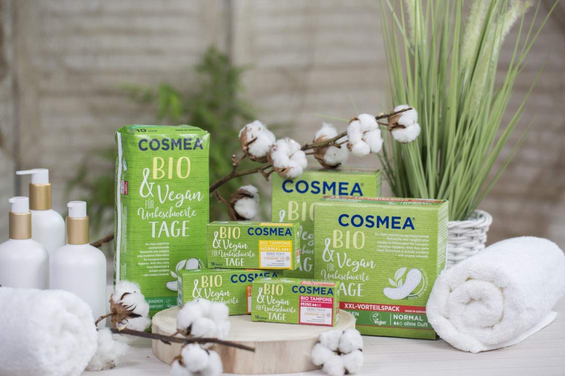 Cosmea Bio Salvaslip, lungo, senza profumo, confezione da (5 X 26 pezzi)