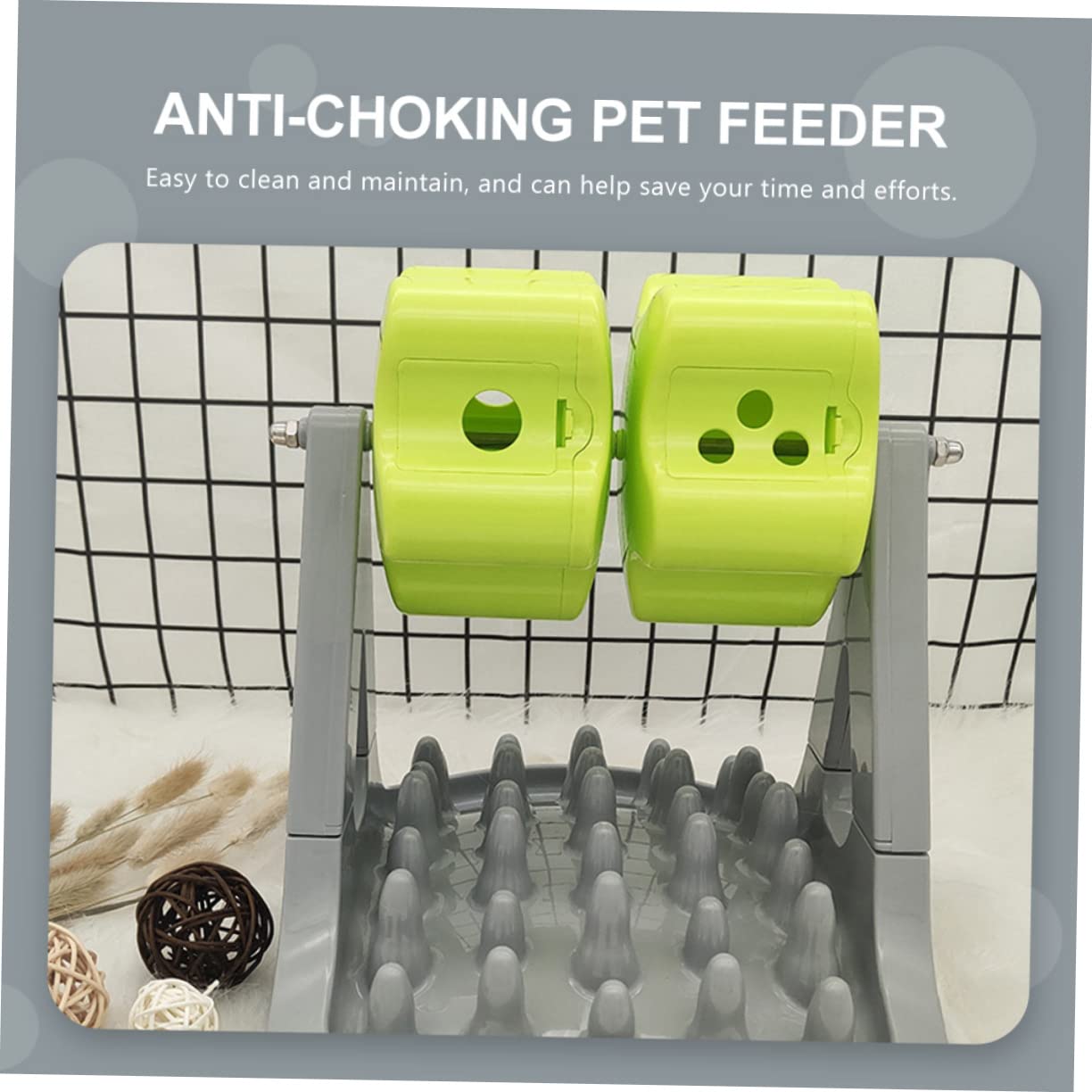 ORFOFE Rodillo con Fugas De Juguete Tazón De Comida para Perros Comedero De Plástico para Perros Dispensador Automático De Alimentos Herramienta De Alimentación para Mascotas Tazón
