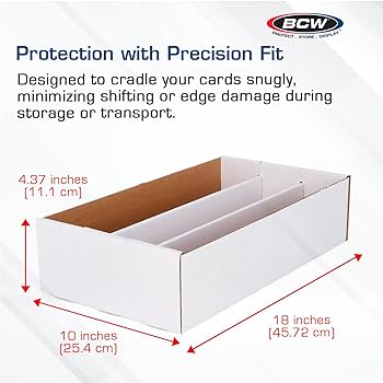 ホワイト ボックス Amazon.com: BCW Super Shoe Storage Box – 10 Pack | Cardboard