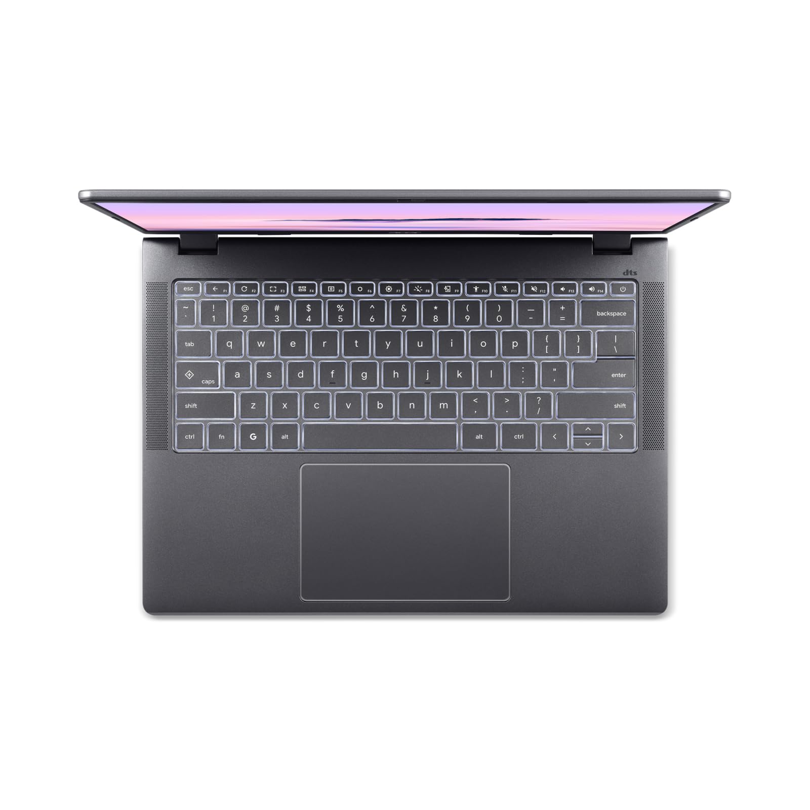 Acer Chromebook Plus 514 I PC Portable 14" IPS LCD 60Hz I Ecran Tactile I Intel Core 3 N355 I 8Go RAM I 128Go SSD I Clavier QWERTY Rétroéclairé I ChromeOS I Gris I CB514-6HT-38AY