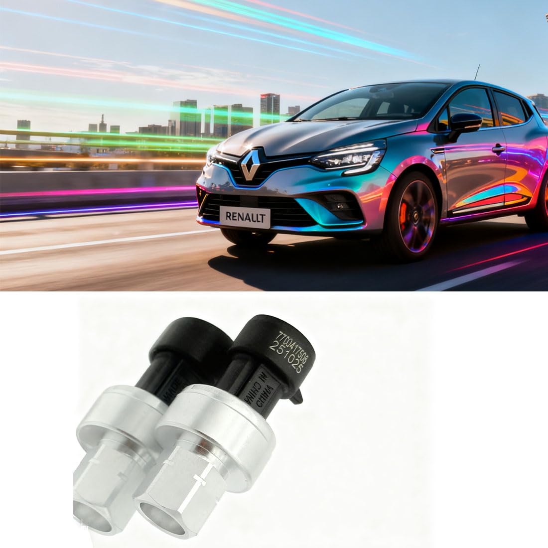 7700417506 - Sensore di pressione per aria condizionata, interruttore a pressione per Clio, Grand Scenic, Laguna, Megane, Qashqai, Sandero, Duster