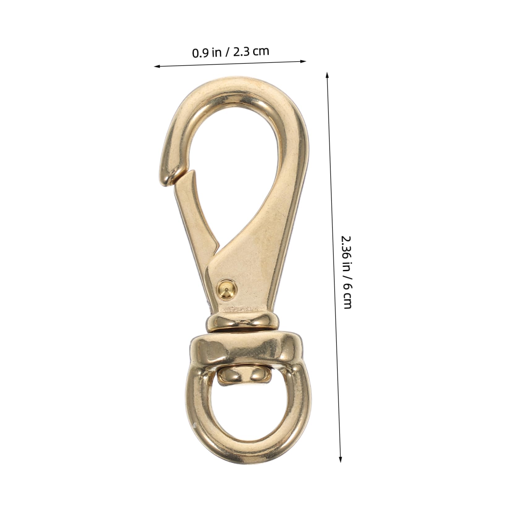 MUCKLILY Versatile Brass Swivel Hooks Large Dog Harness Hooks Lanyard Clips for Keychains Straps and Bags