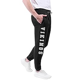 Ultra Game NFL Official Adults Super Soft Game Day Jogger Sweatpants - Unisex, Minnesota Vikings, Team Color, Large