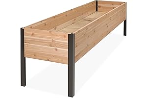 Gardener's Supply Company Raised Garden Bed Elevated Cedar Planter Box | 2'...