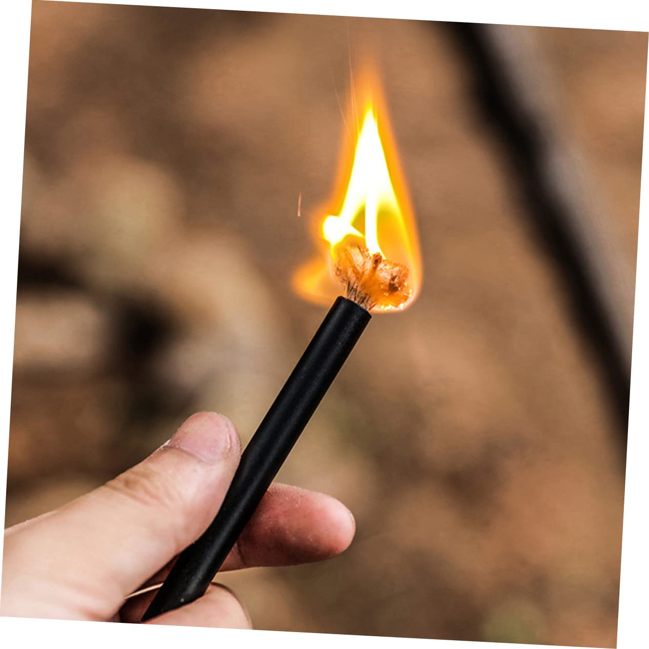 Gogogmee 2pcs Fire Starter Rope Wick Lightweight -Scald Survival Cord for Camping Hiking BBQ and Outdoor Activities Practical Tool for Control and Daily Use