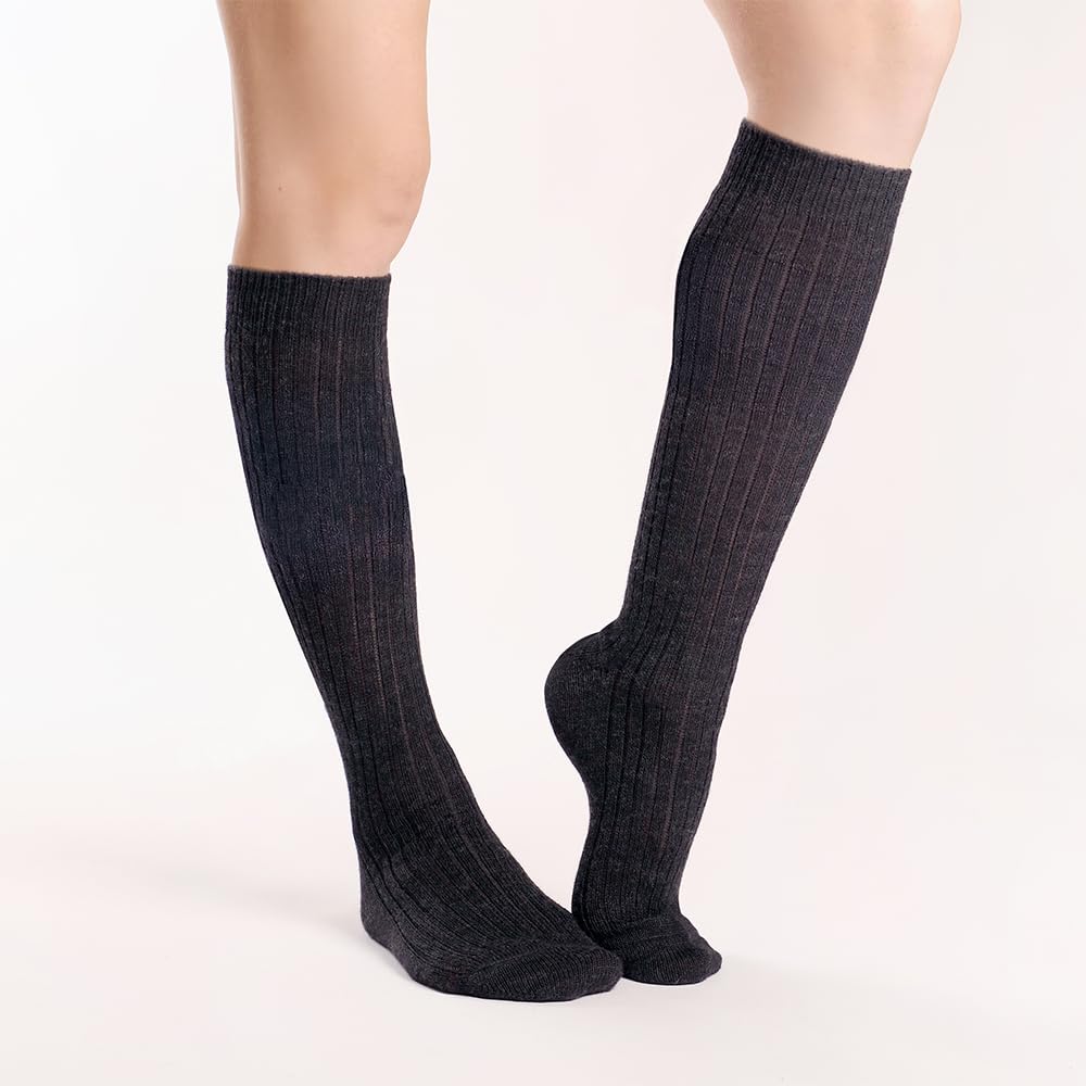Prisco Calcetines de cachemira para mujer fabricados en Italia | Calcetines de lana y cachemira térmicos de invierno | Largas o cortas | Idea regalo Navidad, Largas Fantas C 2 pares, Talla única