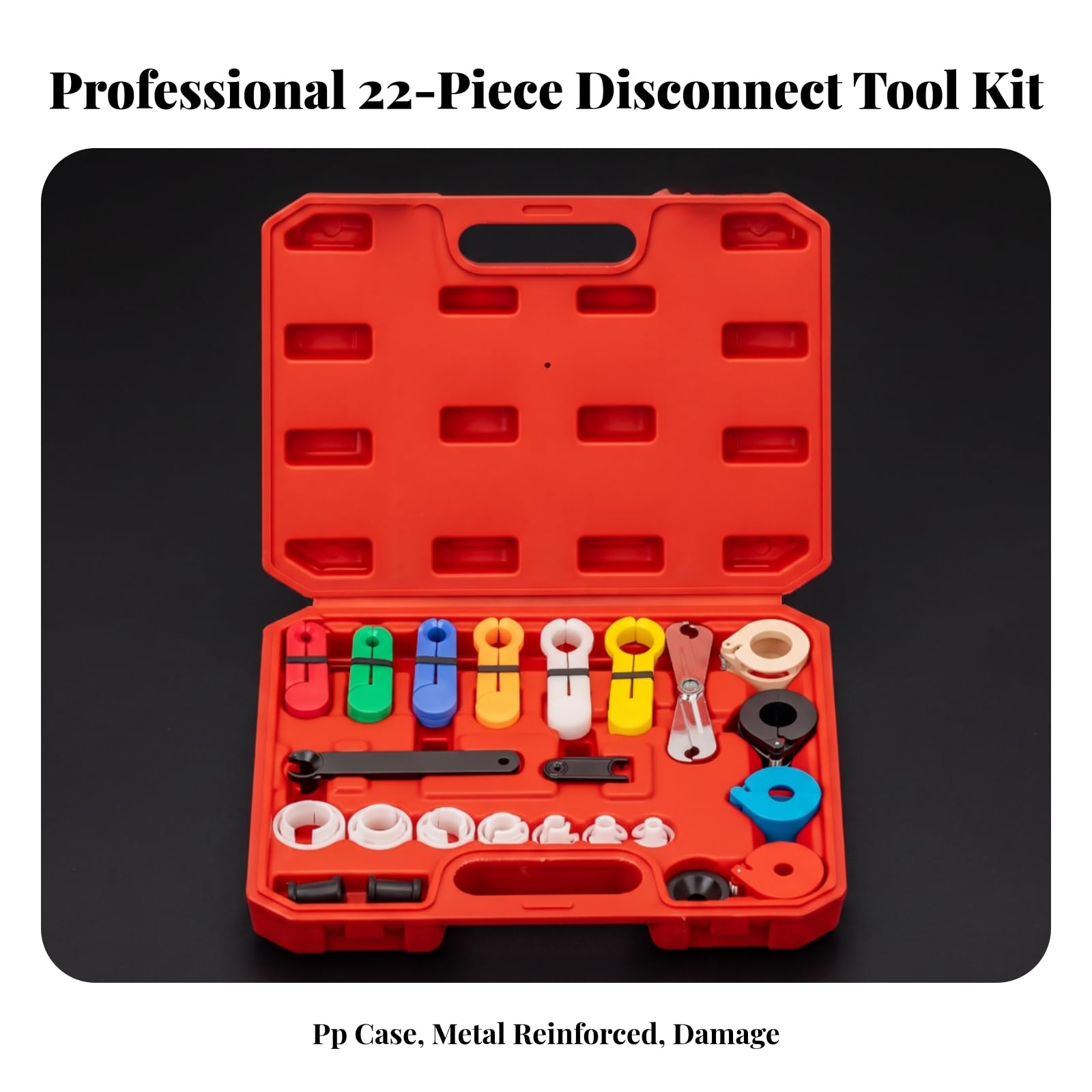 22 Pièces Démonteur Climatiseur | Plastique PP Haute Résistance, Kit Déconnexion Conduites, pour Atelier Mécanique