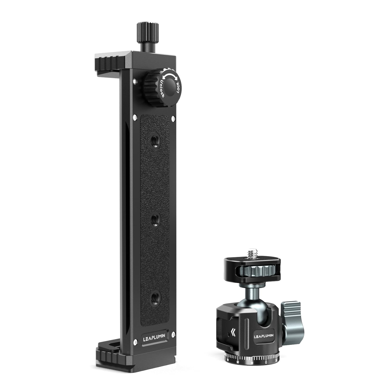Leaplumin Tripod Mount Adapter with Ball Head, Aluminum Tripod Mount Holder for Ipad 12.9,Tablet Tripod Mount with 1/4" Screw,Universal Tripod Mount for Ipad,Compatible with 6.5"-17.3" Most Devices