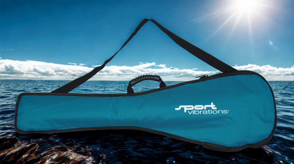 Borsa per pagaia di qualità, blu turchese, imbottita e impermeabile, per pagaie SUP da 3 e 4 pezzi, 100 x 32 cm