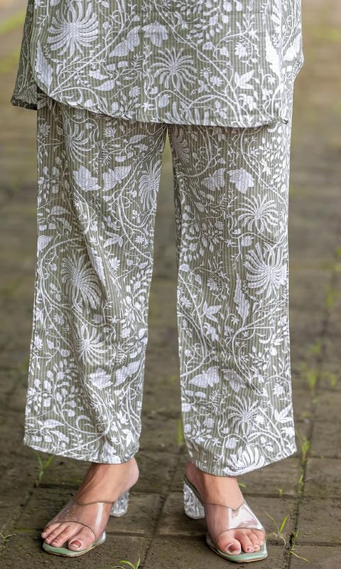 Image of Sun Fashion And Lifestyle Women's Rayon Stitched Printed Short Length Co-ord Set