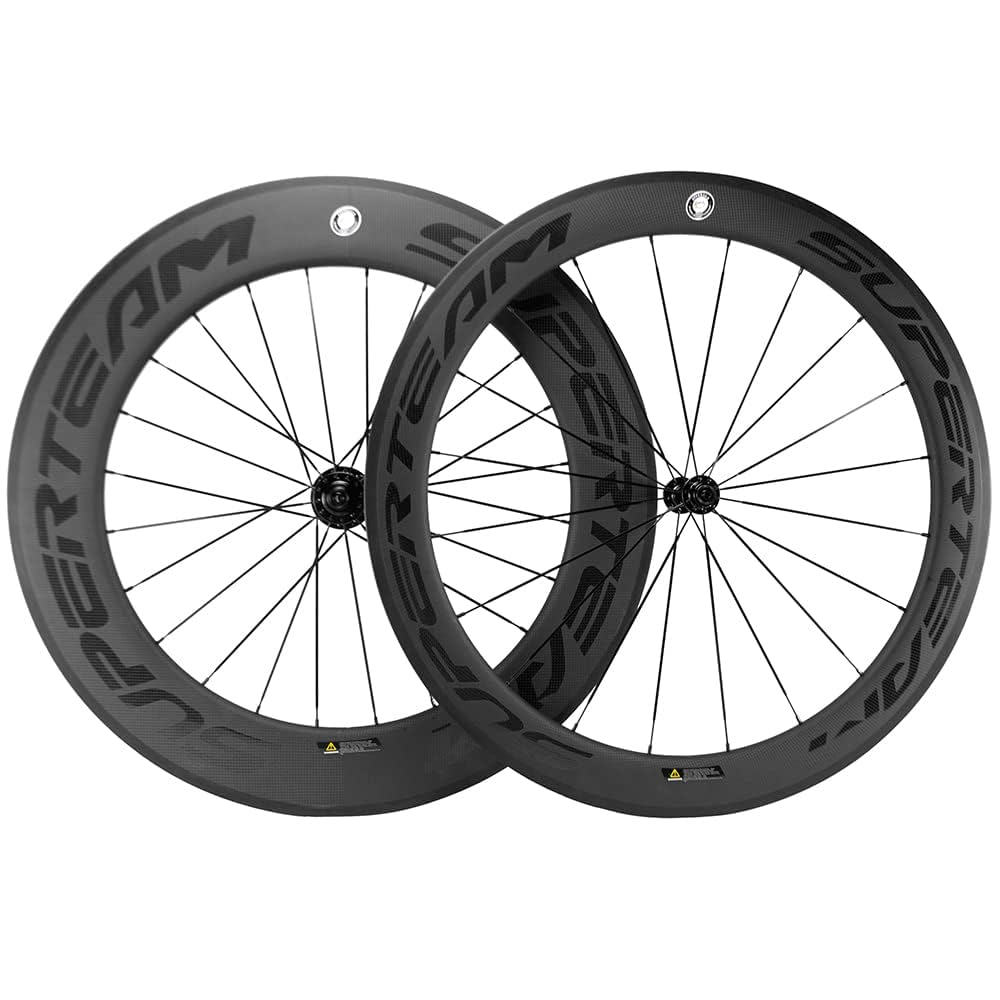 おまけ付き　700cカーボンホイール Amazon | SUPERTEAM 25mmU字型ロードバイクホイール700c