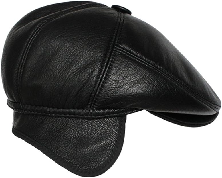 Kenmont Men's Fashion Sheep Leather Winter Earflap Visor