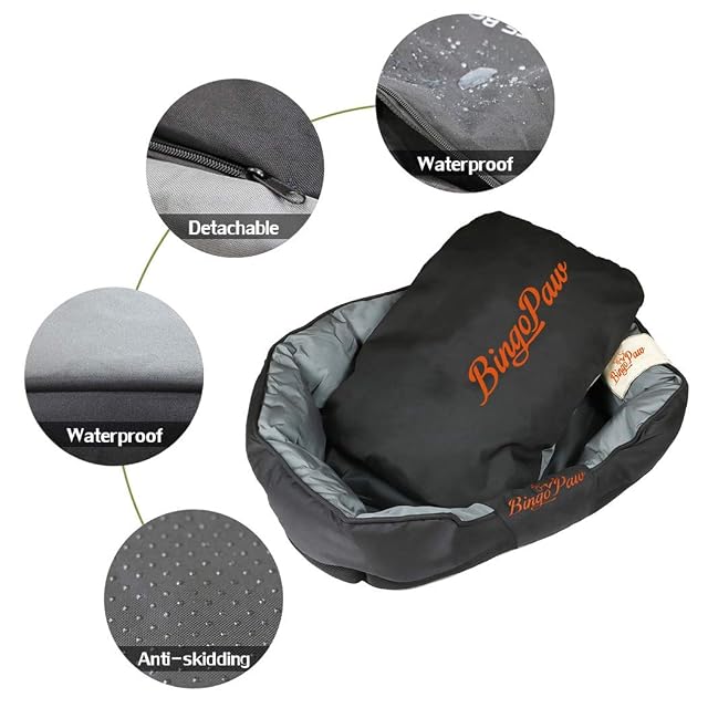 Foto 2 de 8 de Bingopaw Cama Cómoda para Perros Colchoneta Grande para Mascotas Cama Impermeable con Cojín Desmontable Suave…