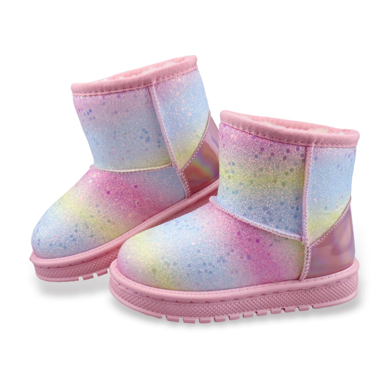 Girls Boots Toddler Sequin Winter Snow Boots for Little/Big Kid