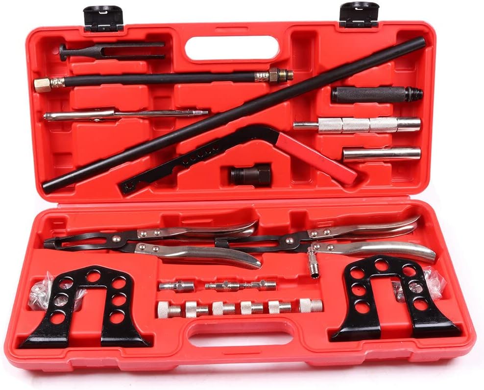 Spring Compressor Removal Installer Tool Kit Pro Cylinder Head Service Set Tool Suitable for 8, 16 and 24 Valve Engines
