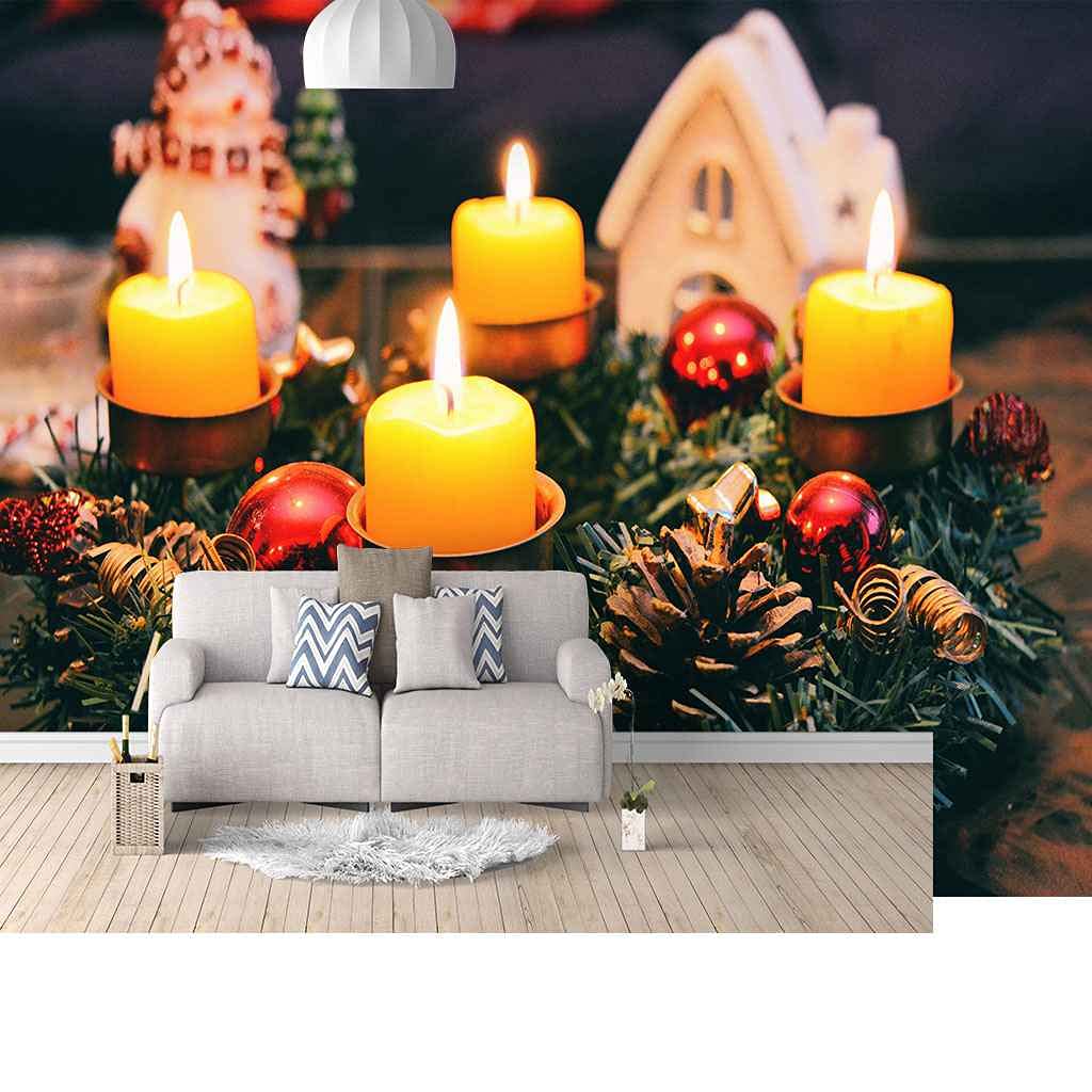 Poster Mural Personnalisé de Noël pour Rénover un Mur Terne
