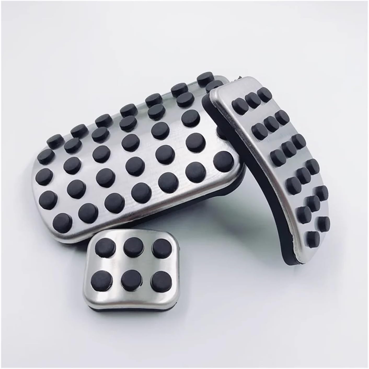 Car Stainless Steel Pedal Compatible with Mercedes-Benz Sprinter W907 W910 VS30 2019~2025 Rubber Anti-Slip Brake Footrest Cover Accessories(AT 2pcs)