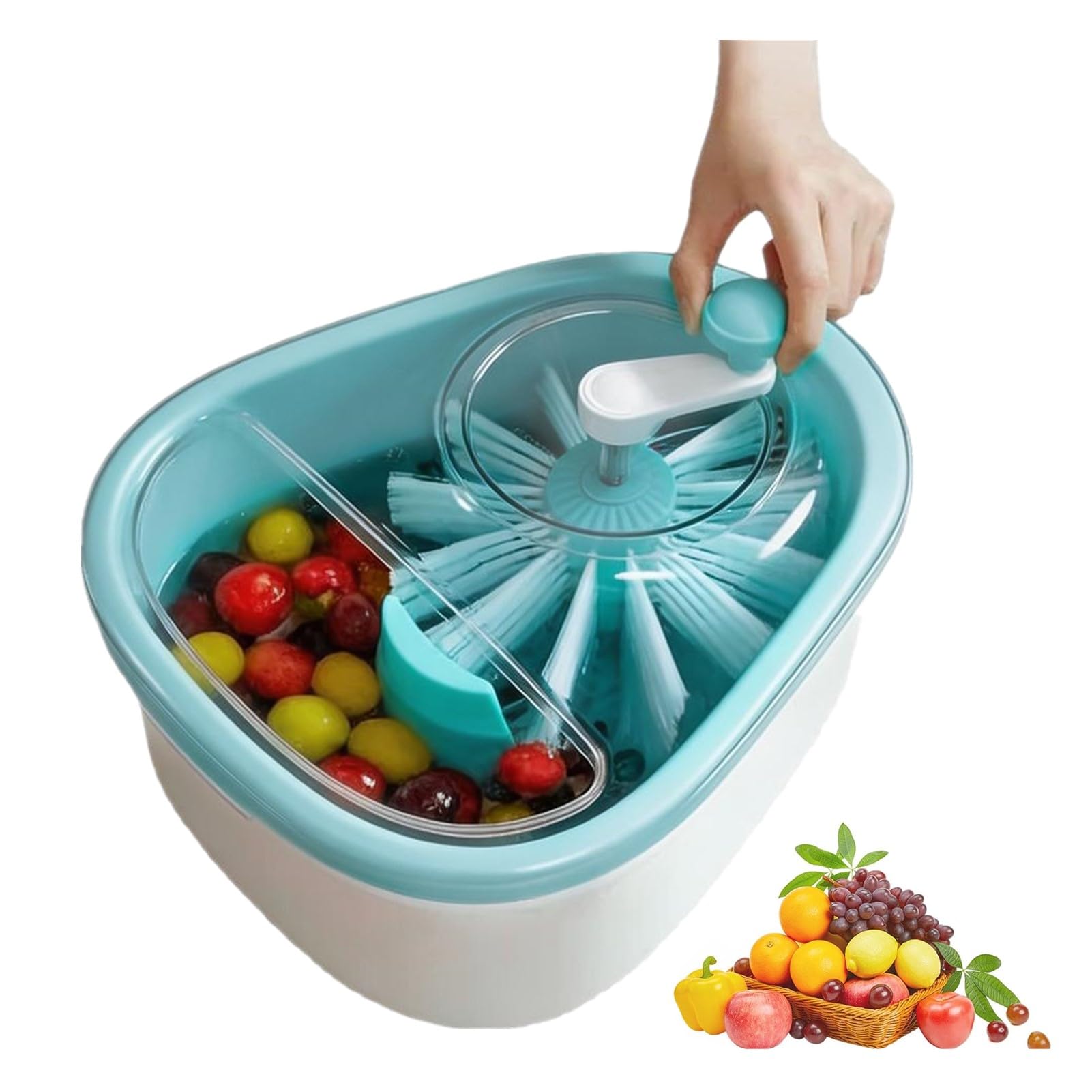 Nettoyeur de fruits et légumes éliminez la terre facilement grâce au grand bol portable