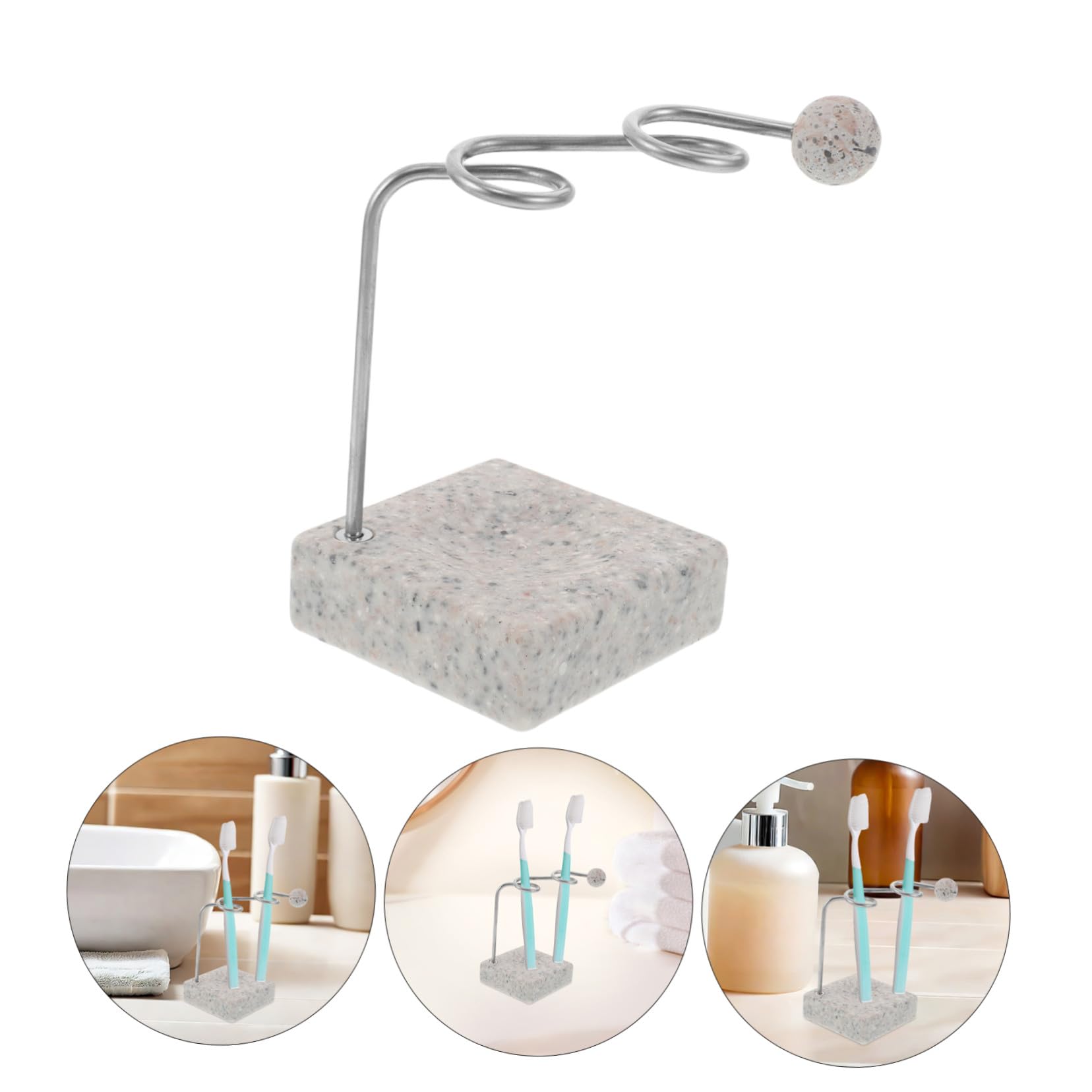 Anneome Portaspazzolino da Bagno in Acciaio Inossidabile Resistente all Organizer Compatto per Lavabo con Design Moderno e Finitura Lucida Supporto Igienico per Spazzolini da Denti