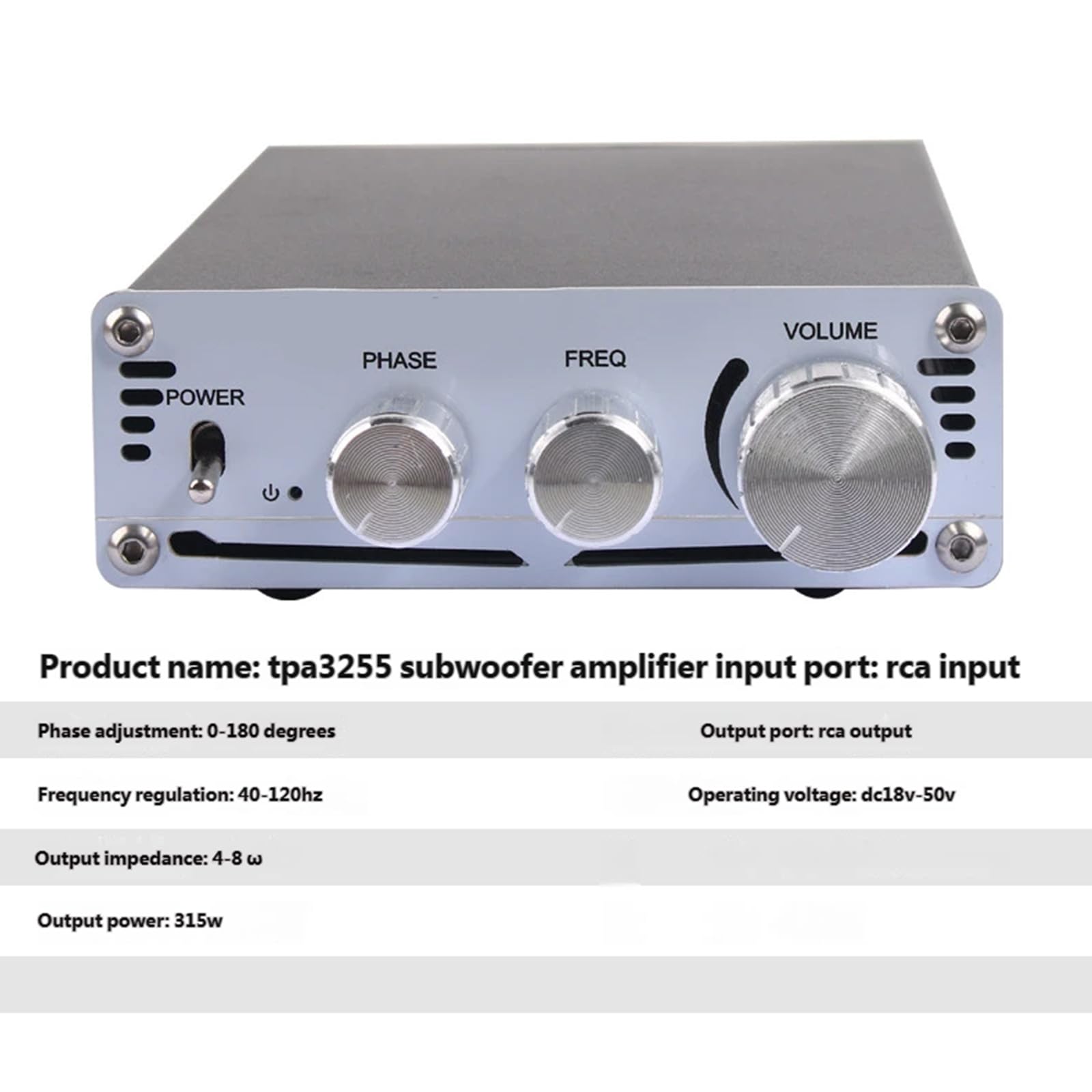 Modulo amplificatore digitale TPA3255 315 W per sistemi subwoofer, 40-120 Hz, frequenza regolabile e potenza sonora ad alta fedeltà