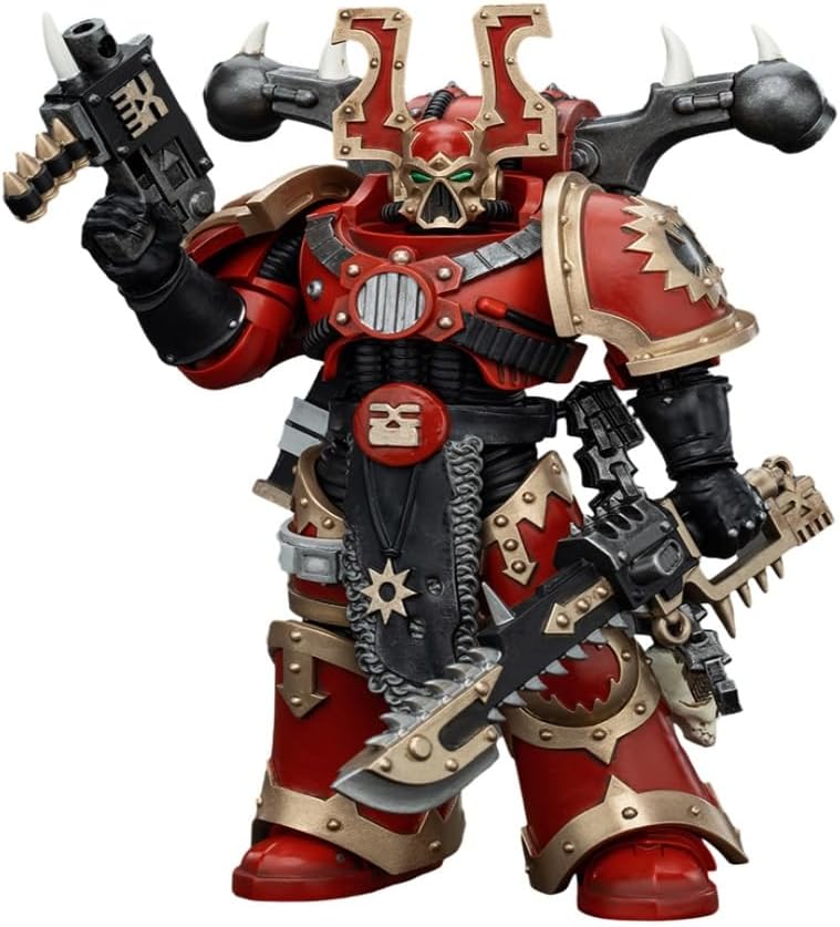 JOYTOY Warhammer 40K World Eaters Khorne Berzerker 1-1:18 Scale Action Figure Mecha Joy Toy Collection Model 4.96in