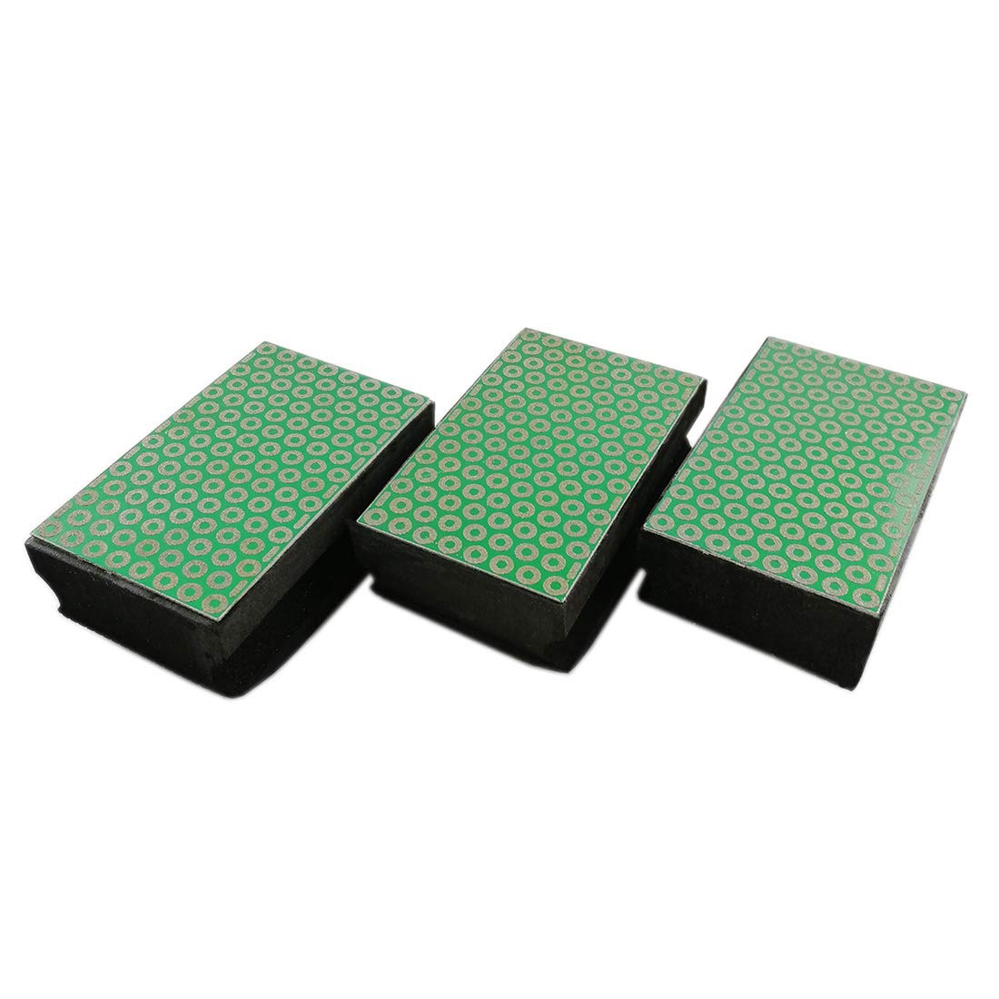 SHDIATOOL Coated Diamond Handpad für Marmorgranitkeramikglas Handpolierpad mit Hartschaumrücken(3pcs #100)