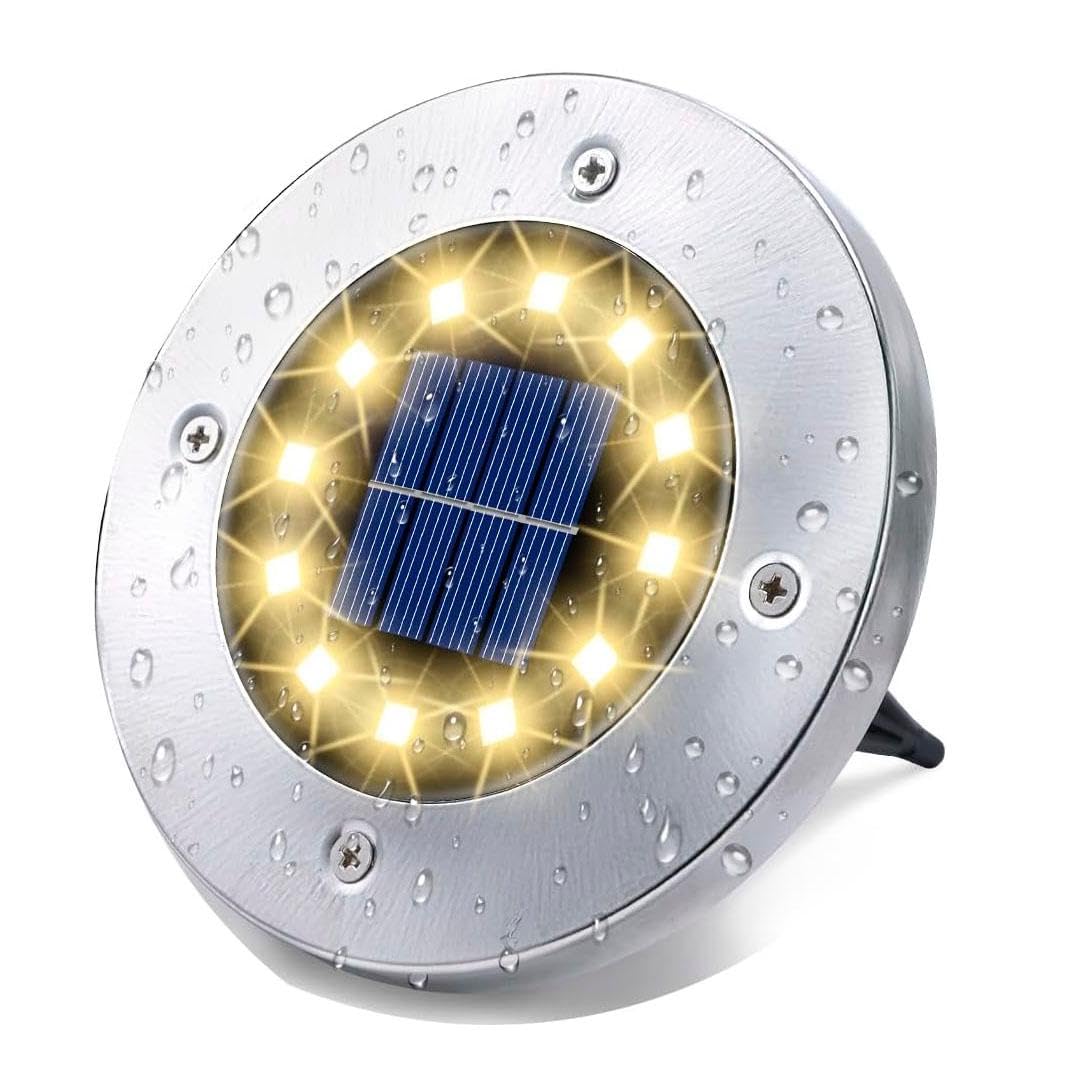 Solar Ground Lights Waterproof 12 LED Buried Garde... - Vicedeal