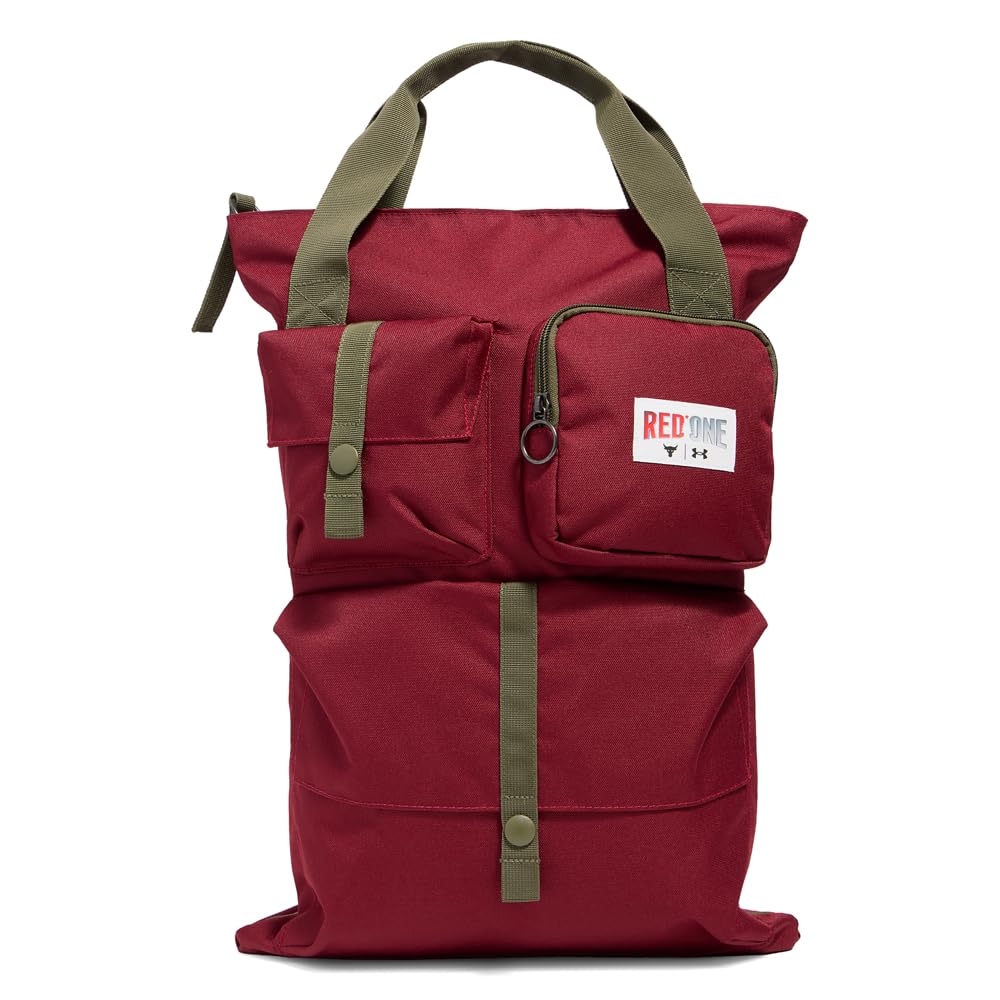 Under Armour Project Rock Red One Gym Sack, Cardinal/Marine OD
