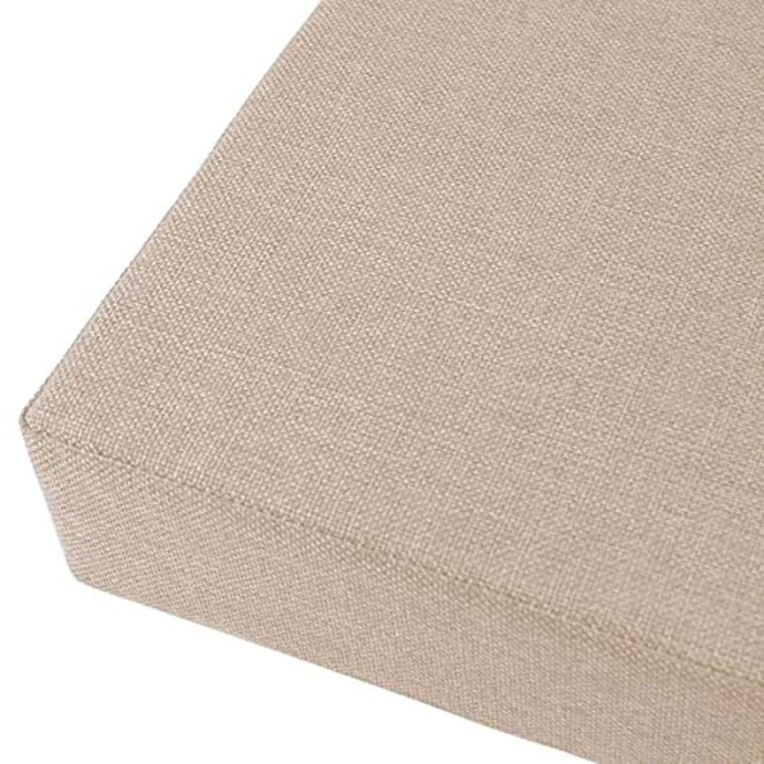 Coussin de chaise à bascule rectangulaire beige 200x35x5 cm pour banc de jardin