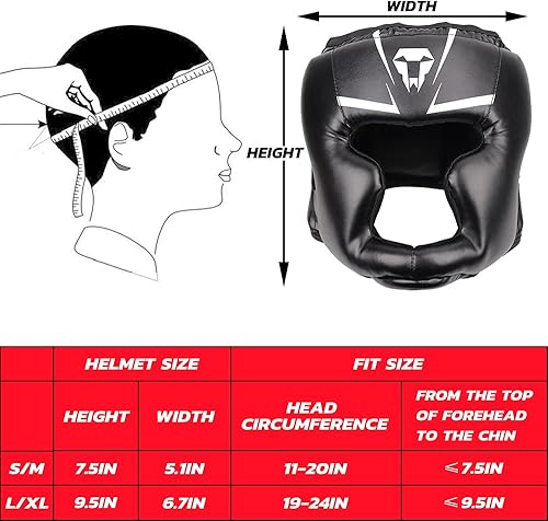 Miniatura 6 de LangRay Casco de boxeo para niños y adultos casco de kickboxing MMA con malla, casco para combatir karate taekwondo artes marciales