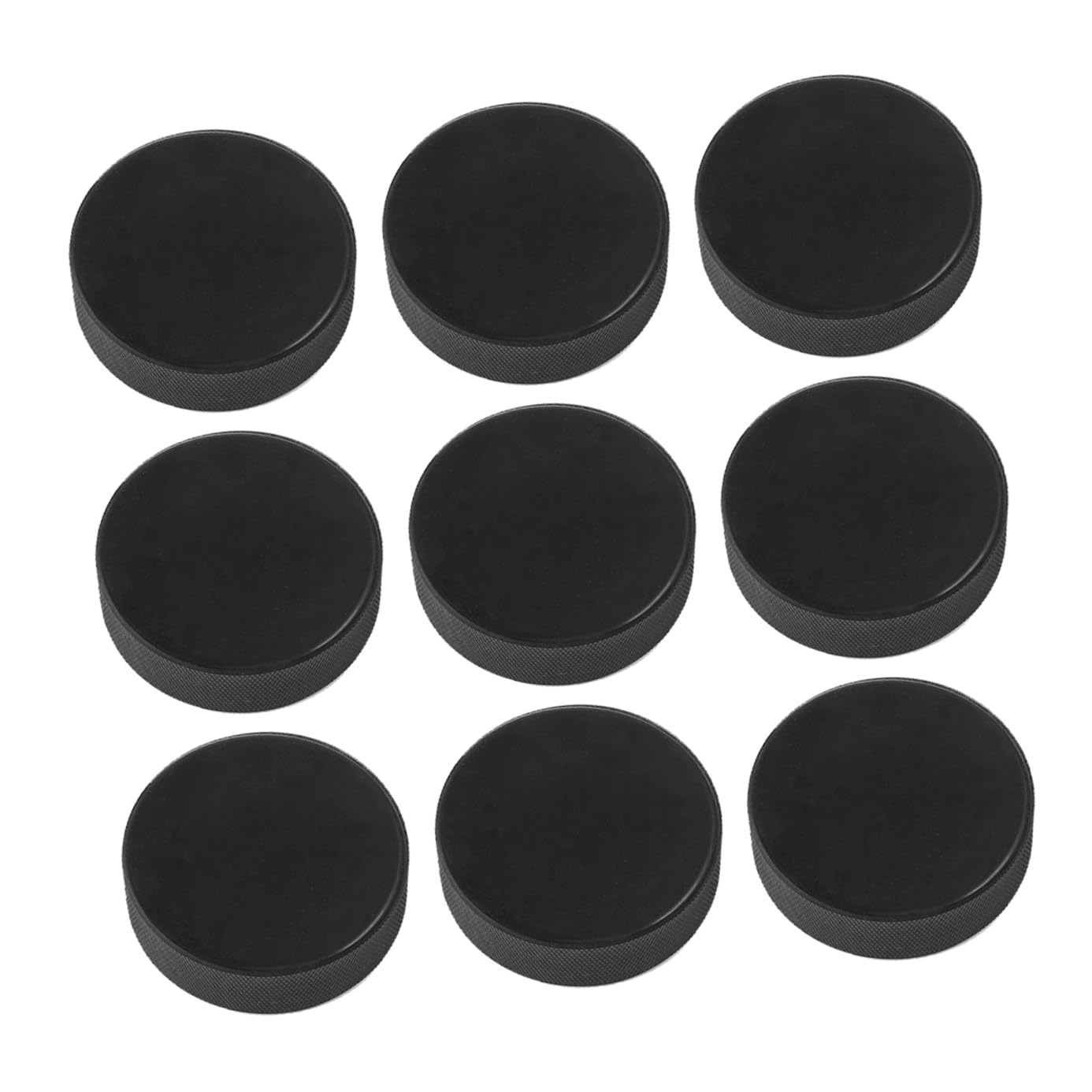 9pièces Palets De Hockey sur Glace Noirs Pucks Officiels pour Entraînement Et Compétitions Pratique sur Glace Ou Extérieur