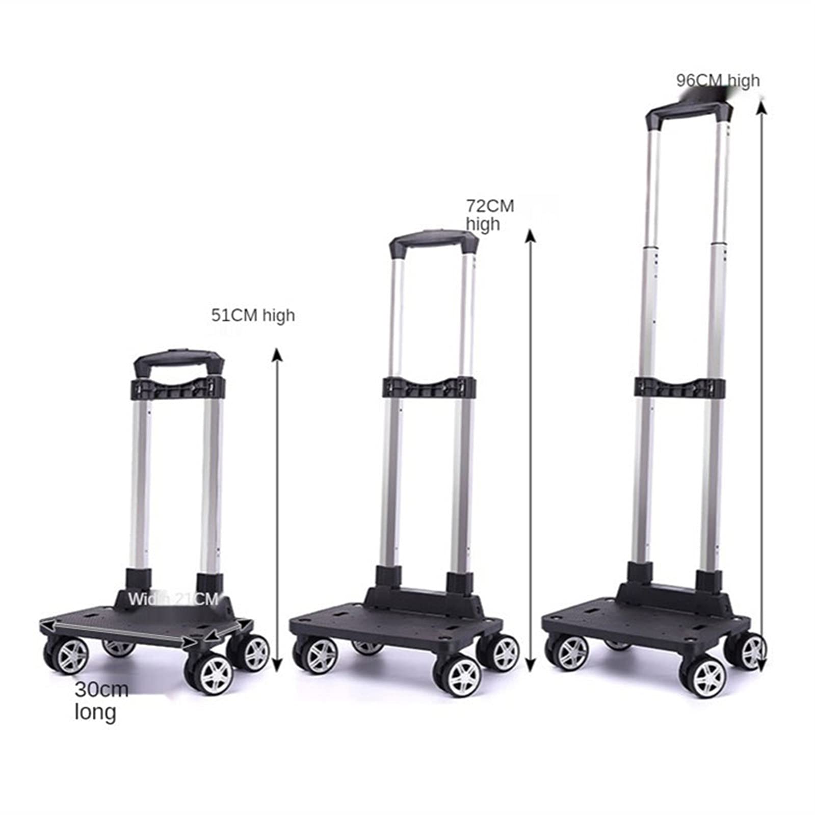 Carrello Spesa Carrello di utilità pieghevole Pieghevole Pieghevole Portatile Rotolamento della cassa a mano con Borsa for impieghi gravosi durevoli Pieghevole 4 ruote rotate for viaggi Carrello Porta