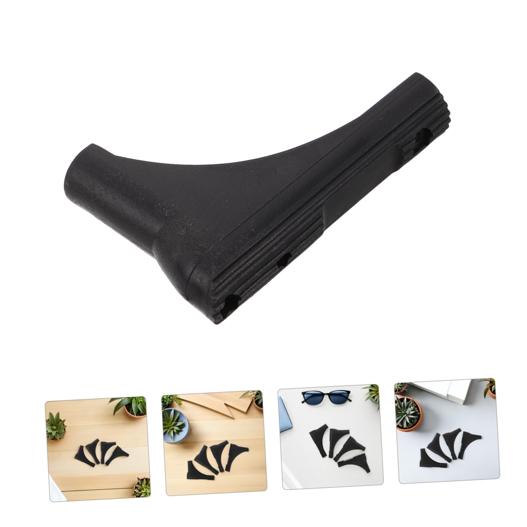 Coperture per Gambe del Rack 4 Pezzi in Plastico Nero, Protezioni Antiscivolo per Pavimenti Duri, Accessori Pratici per Stendini su Pavimenti in Legno o Piastrelle