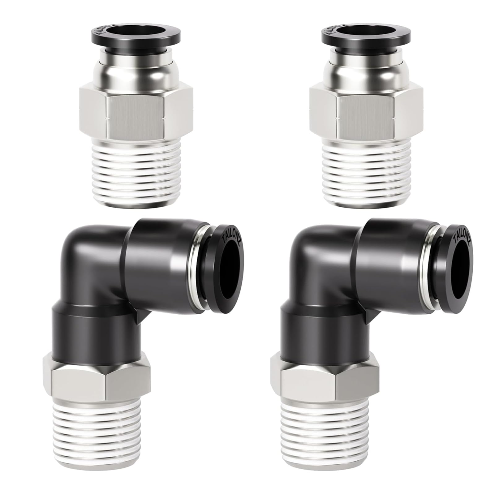 Home Store PL10-04 Pneumatic Elbow Male Threaded Fitting 10.0MM X 1/2'' (Plastic
