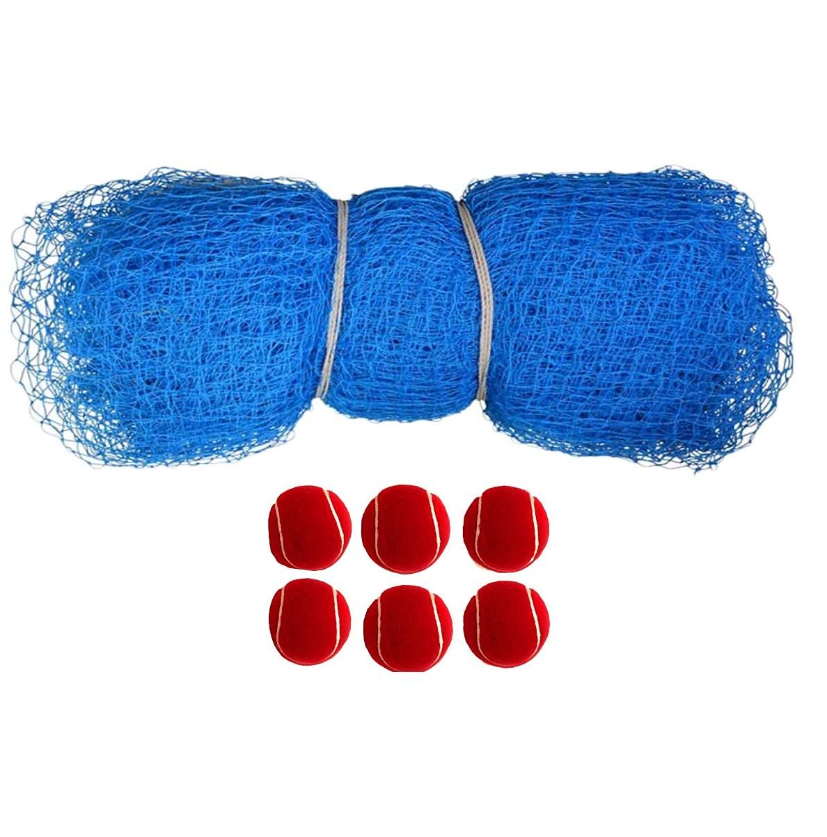 Prozone Nylon Blue Cricket Net 30X10 and 20X10 with 6 Tennis or a Leather Cricket Balls (20X10 6 Red Ball)-picture-11