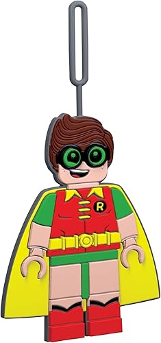 Miniatura 5 de Lego Batman Movie Robin - Etiqueta de silicona para equipajemochila (51751), identifica equipaje para vacaciones de primavera o vacaciones de verano