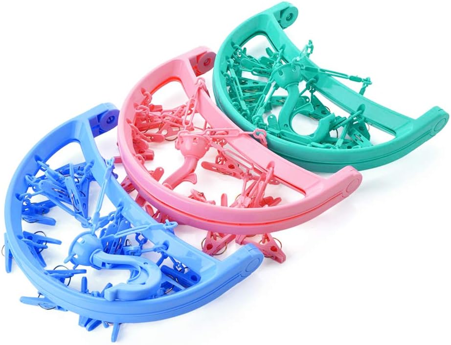 B.SHINE Laundry Hanger Drying Rack - Foldable Clip and Drip Hanger with 18 Pins, Clothes Drying Rack, Sock Hanger