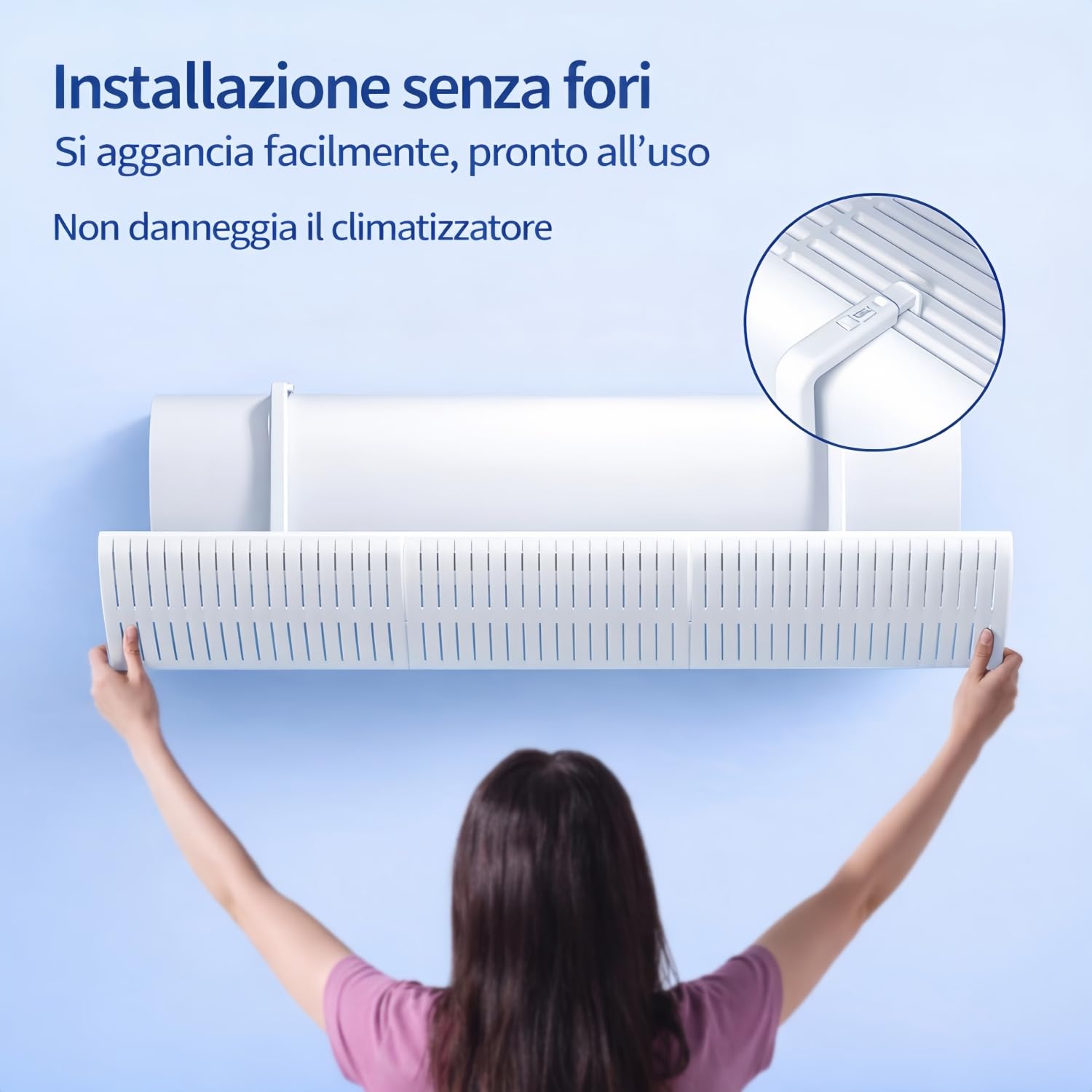 Deflettore Condizionatore, Deflettore Condizionatore Universale del vento Anti Diretto Blowing, Regolabile Deflettore Aria Condizionata, Pannello Deviatore Aria Condizionatore per Casa/Ufficio BANJEKT