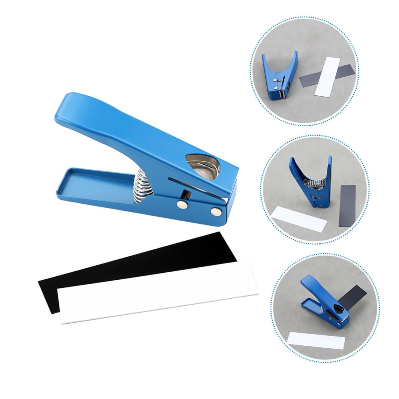 Perforatore per Plettri di Chitarra in Metallo Blu R26b | Taglio per Personalizzare Plettri, Strumento Professionale per Liutai, Adatto a Materiali Diversi