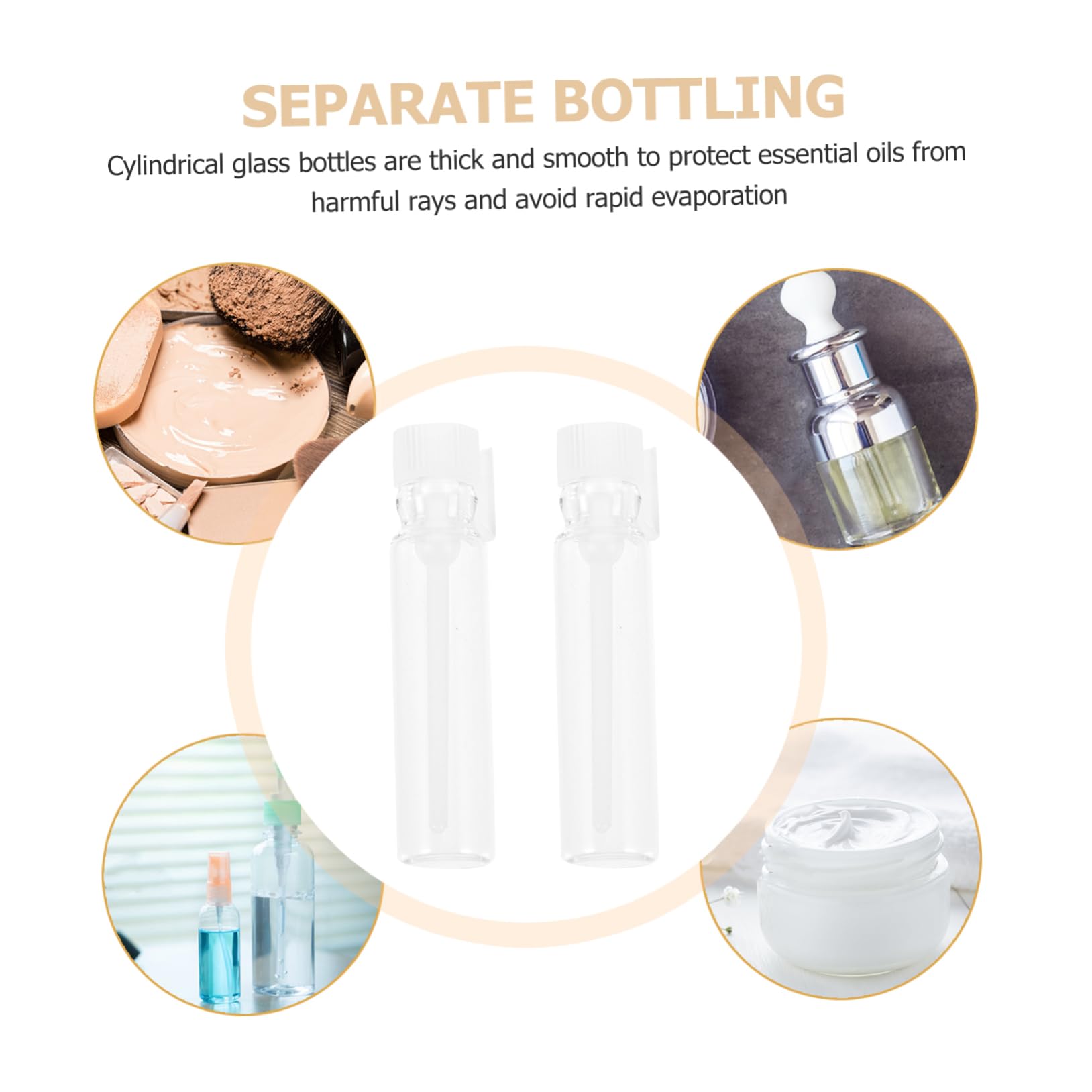 DOITOOL 500stücke Transparente Parfüm-testrohrflaschen Mit Tropfer Für Kosmetik Und -beauty-anwendungen Hochwertigem Und Auslaufsicher Und