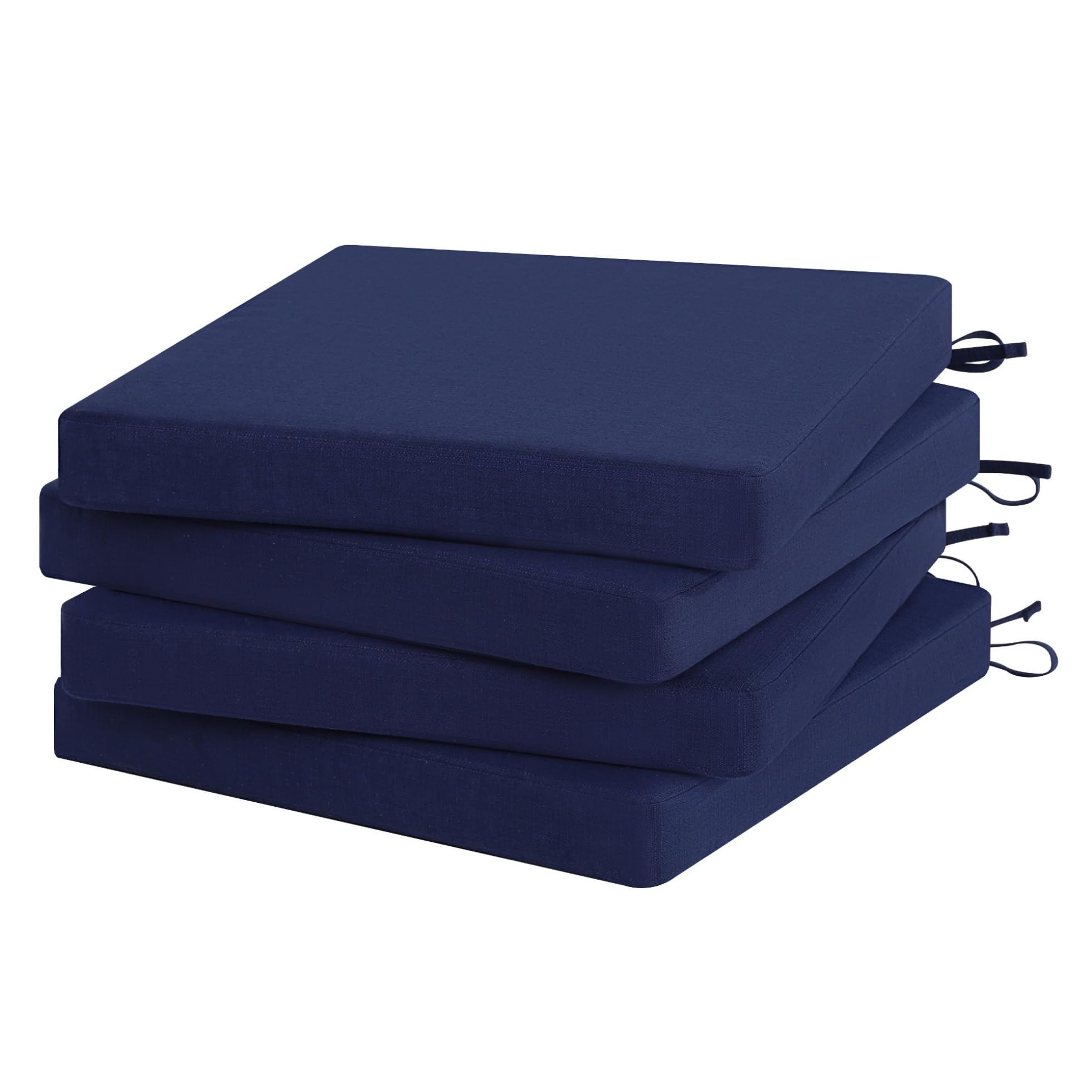 Favoyard Outdoor Chair Cushion Set of 4 Rainproof Color Fade Resistant 19 x 19 x 2 in Square